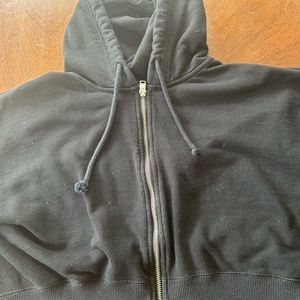 Hollister Cropped Black Hoodie